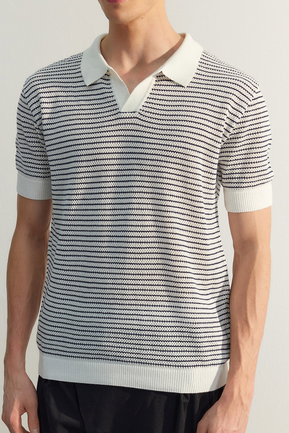 Limited Edition Relaxed Short Sleeve Polo Neck Knitwear T-shirt TMNSS23PO00026
