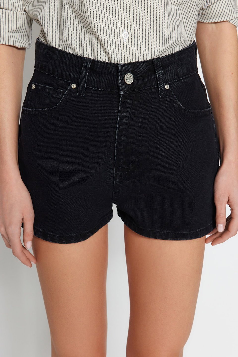 High Waist Mini Denim Shorts TWOSS23SR00312