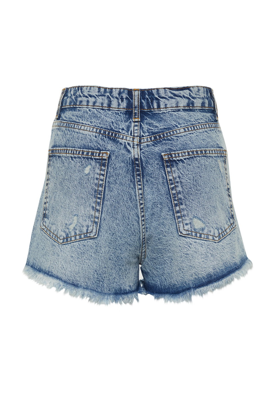 Ripped High Waist Mini Denim Shorts TWOSS23SR00207