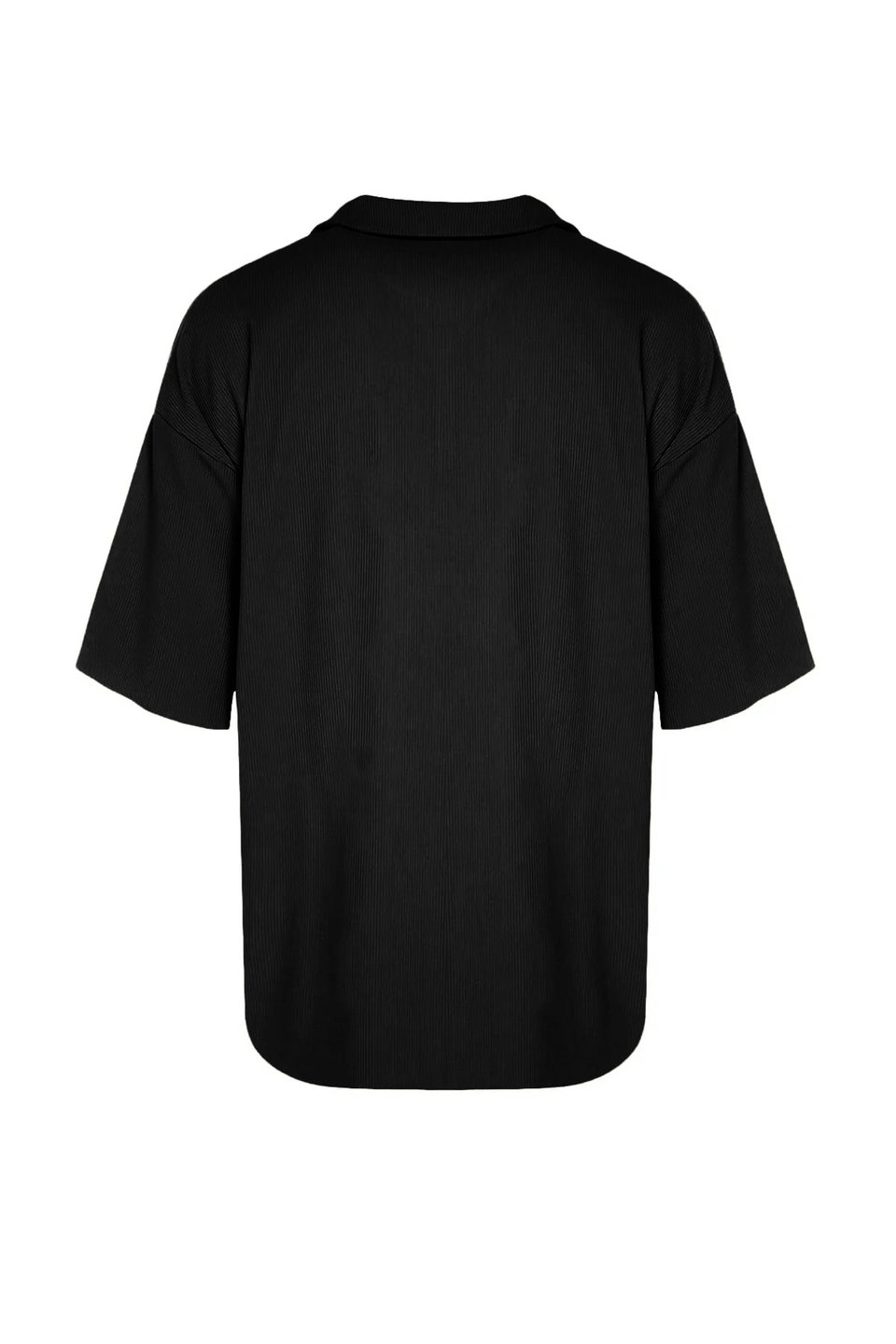 Limited Edition Oversize/Wide Cut Textured Wrinkle-Free Ottoman Polo Neck T-Shirt TMNSS23PO00020