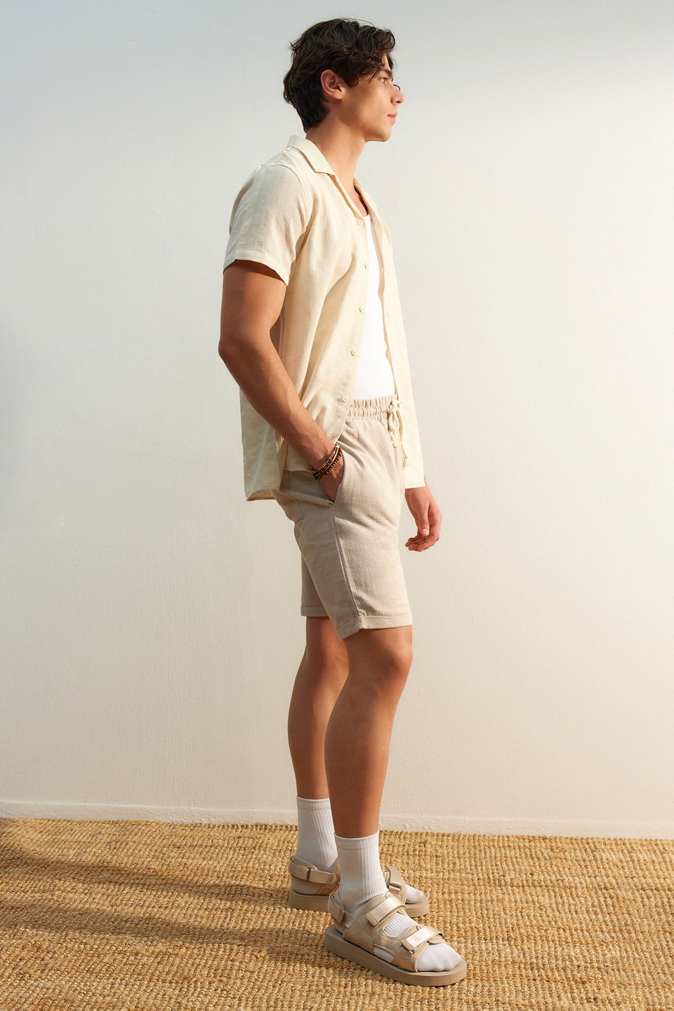 Regular Fit Linen Look Shorts TMNSS23SR00030