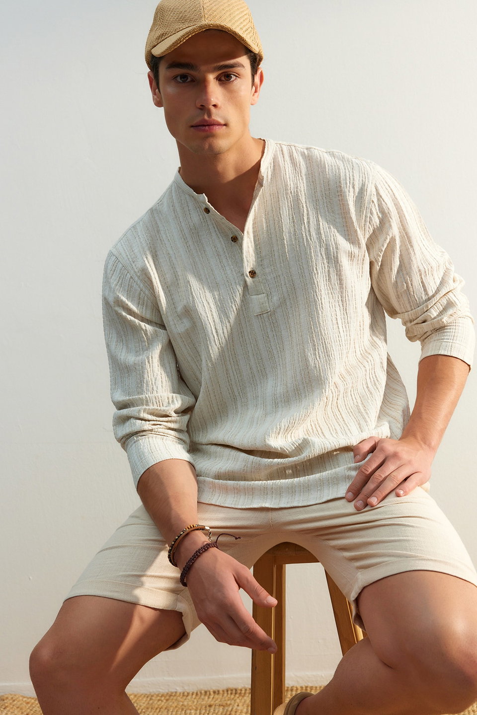 Relaxed Fit Linen Content Shirt TMNSS23GO00121