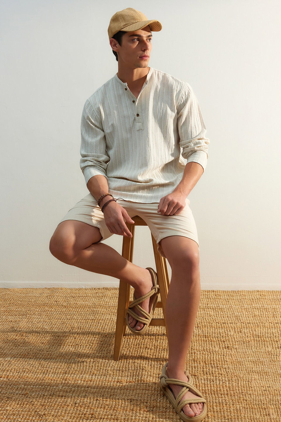 Relaxed Fit Linen Content Shirt TMNSS23GO00121