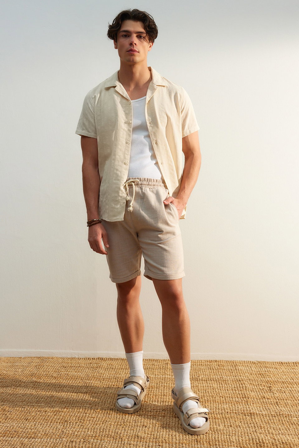 Regular Fit Linen Look Shorts TMNSS23SR00030