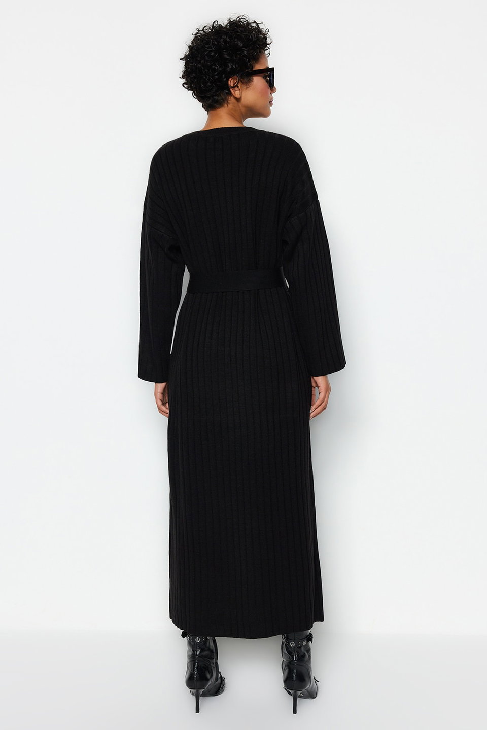 Belted Rib Knit Dress TCTAW24EB0000