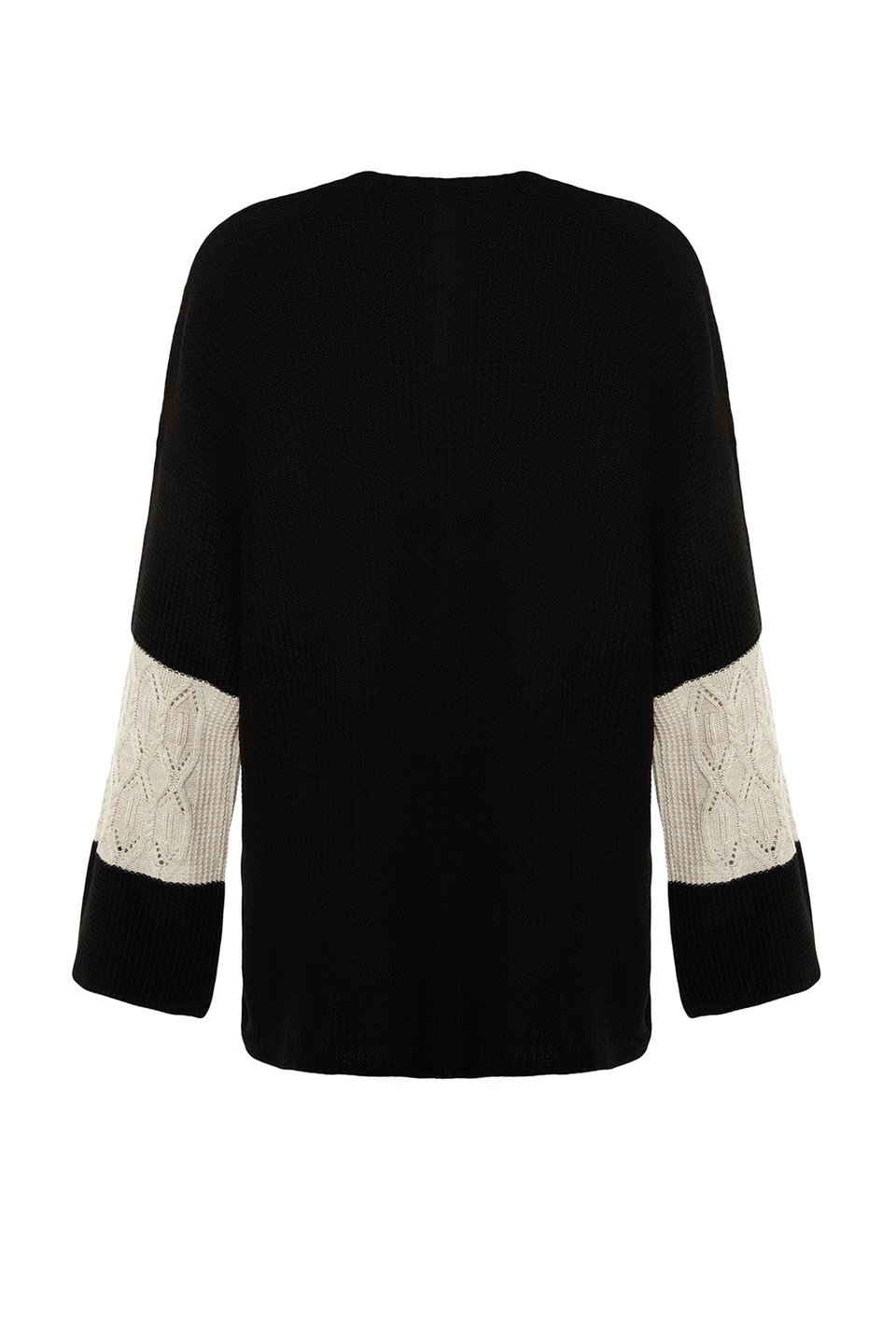 Openwork/Perforated Color Block Knit Knitwear Sweater TCTAW24AK00055