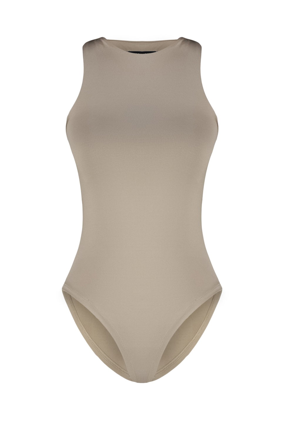 Halter Neck Body-Sit Flexible Snap-Front Knitted Bodysuit TWOSS20BD0044