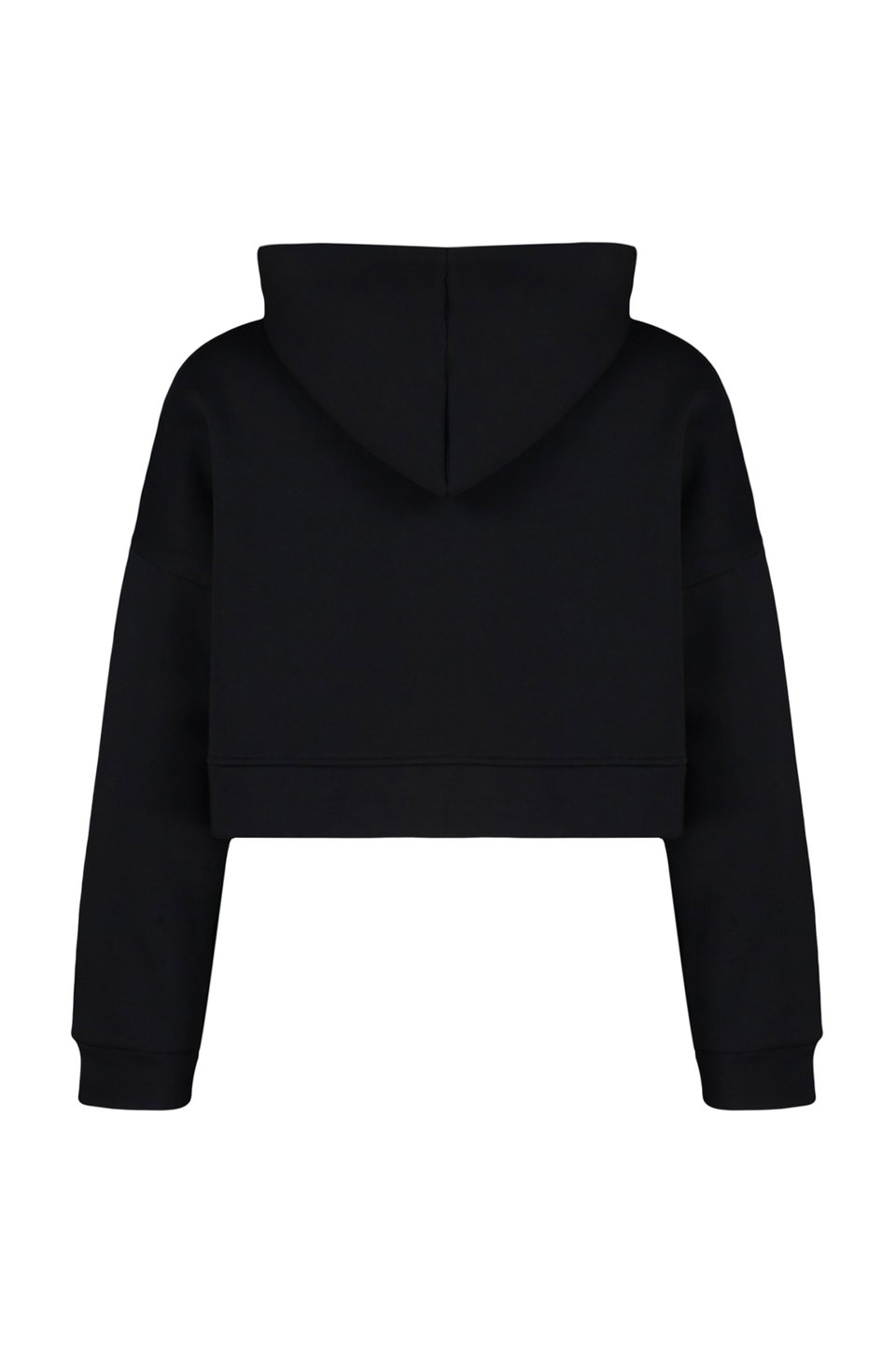 Basic Zipper Hooded Crop Fleece Inside Knitted Sweatshirt TWOAW20SW0660