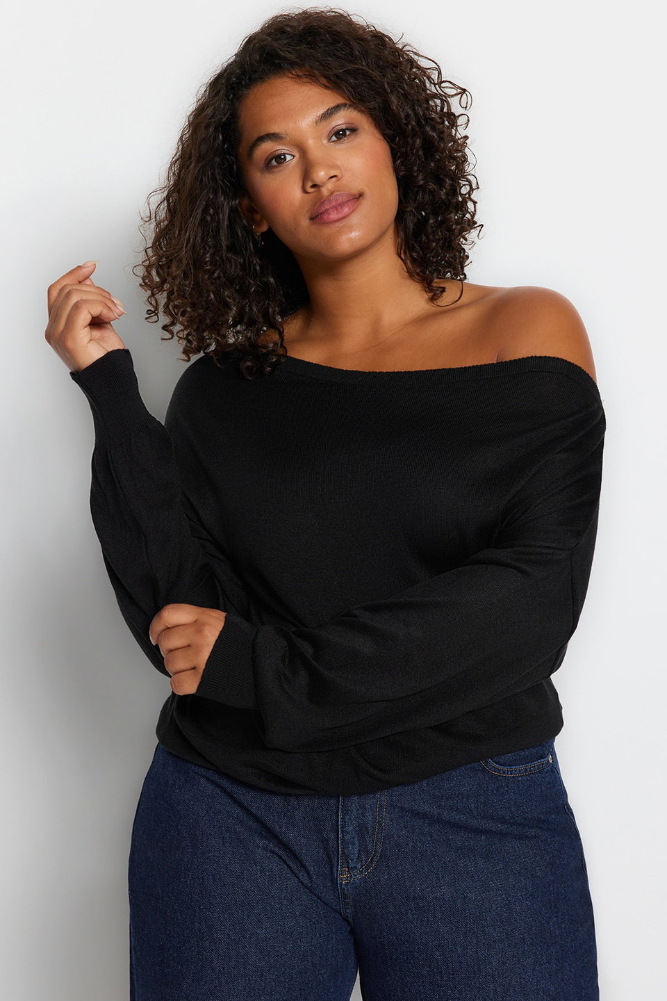 Boat Neck Knit Sweater TBBAW24AN00041