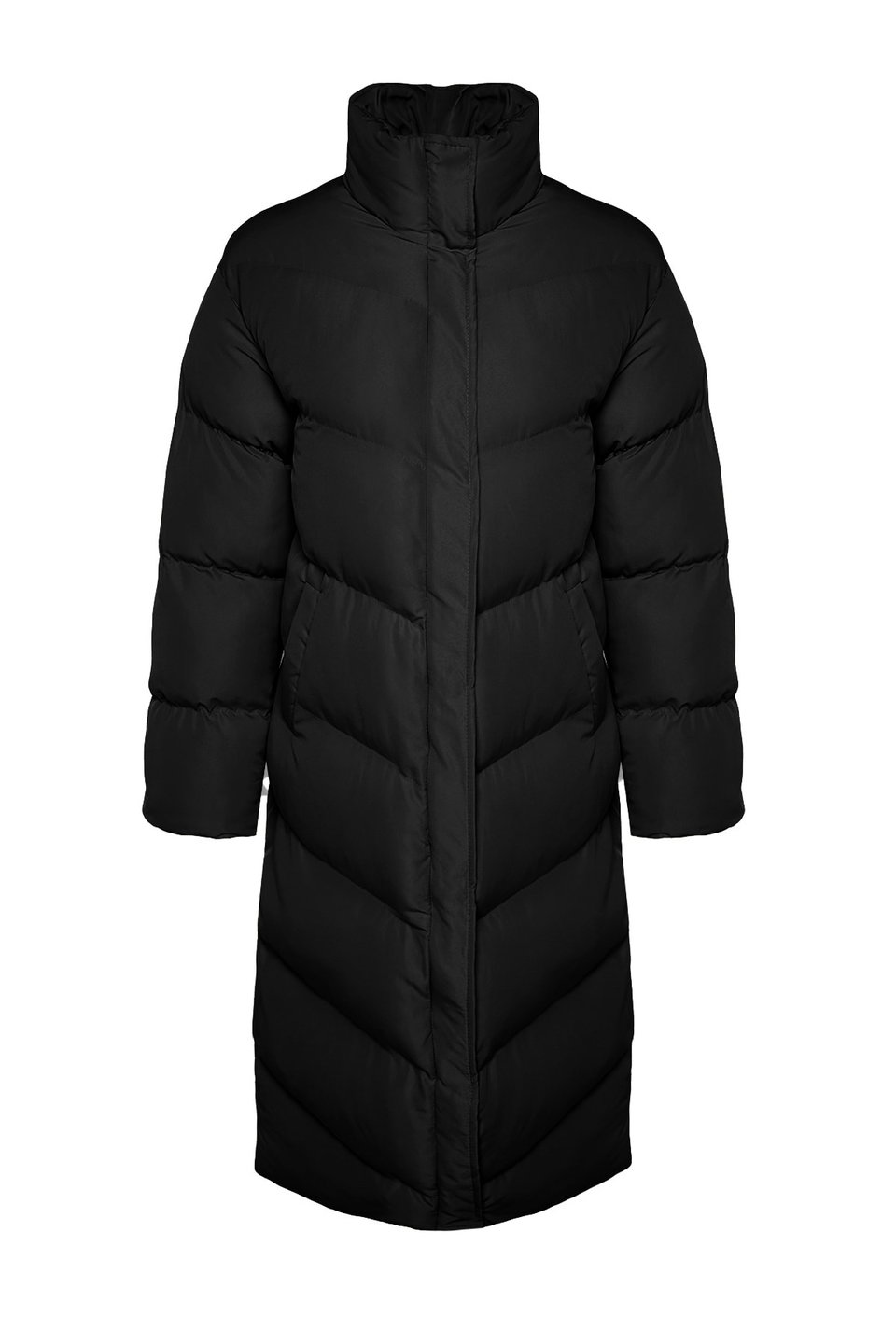 Regular Side Zipper Detailed Water Repellent Long Puffer Jacket TWOAW24MO00049