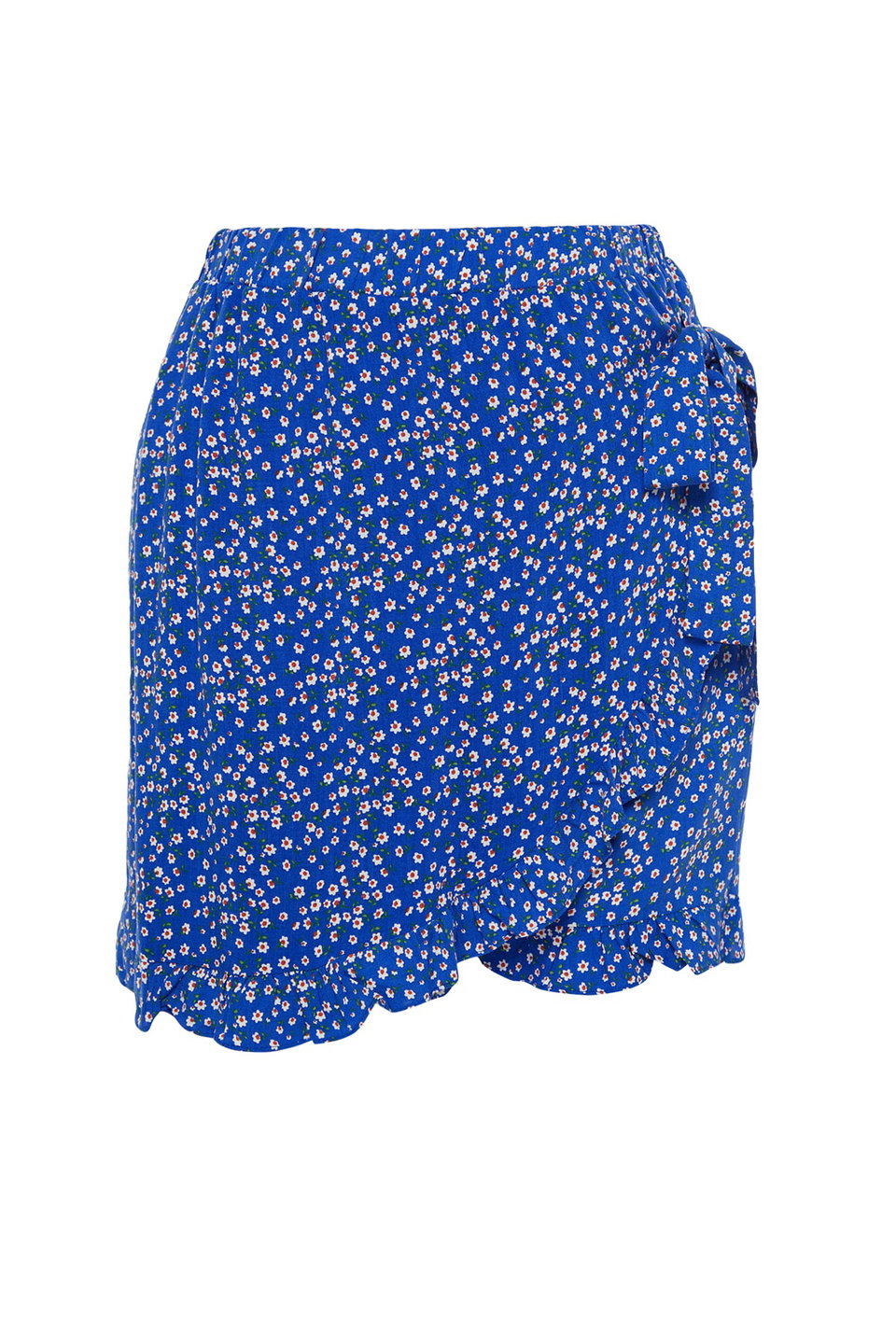 Floral Pattern Woven Tie Shorts Skirt TBBSS22SR0164