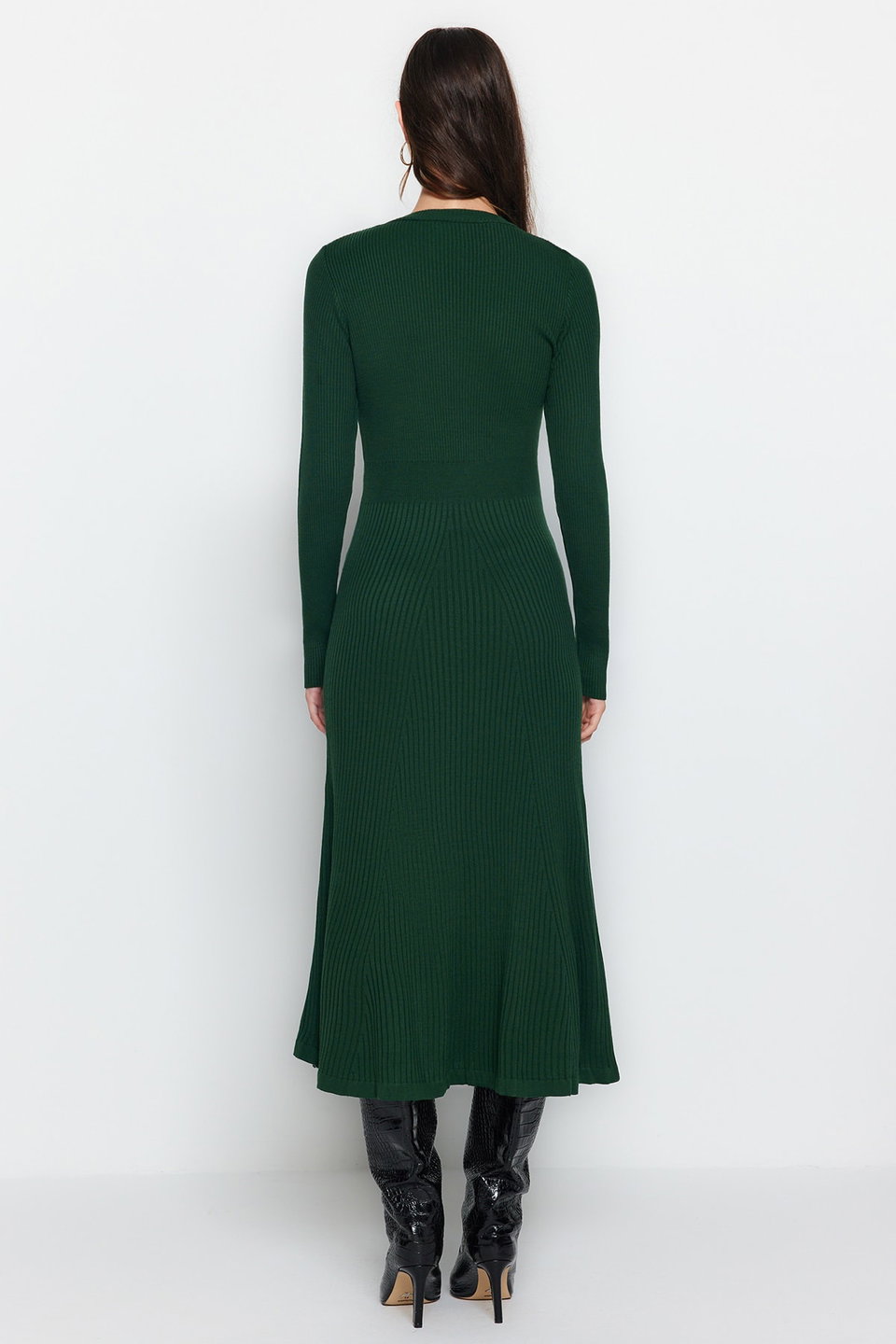 Midi Knitwear Crew Neck Dress TWOAW21EL0422