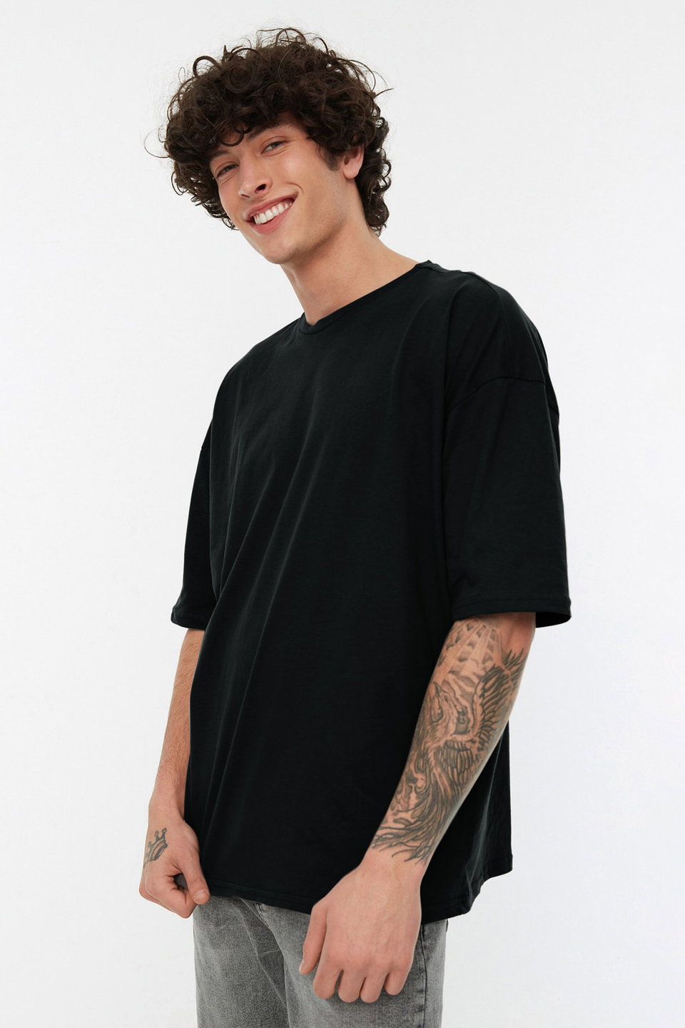 Oversize/Wide Cut Basic 100% Cotton T-Shirt TMNSS22TS0318