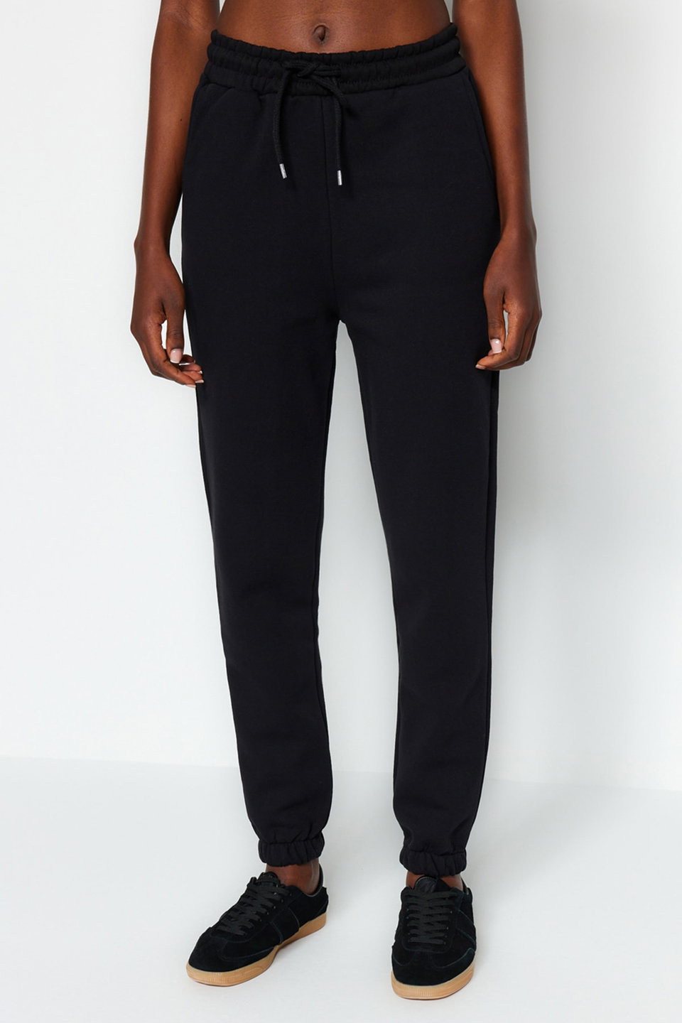 Thick Fleece Inside Basic Knitted Sweatpants Trousers Twoaw22Ea0468