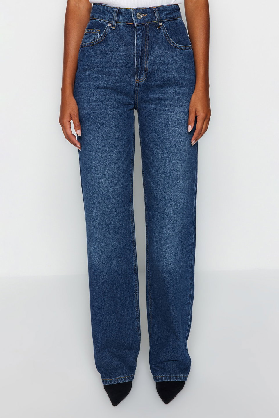 High Waist Wide Leg Wide Leg Jeans Twoaw24Je00074