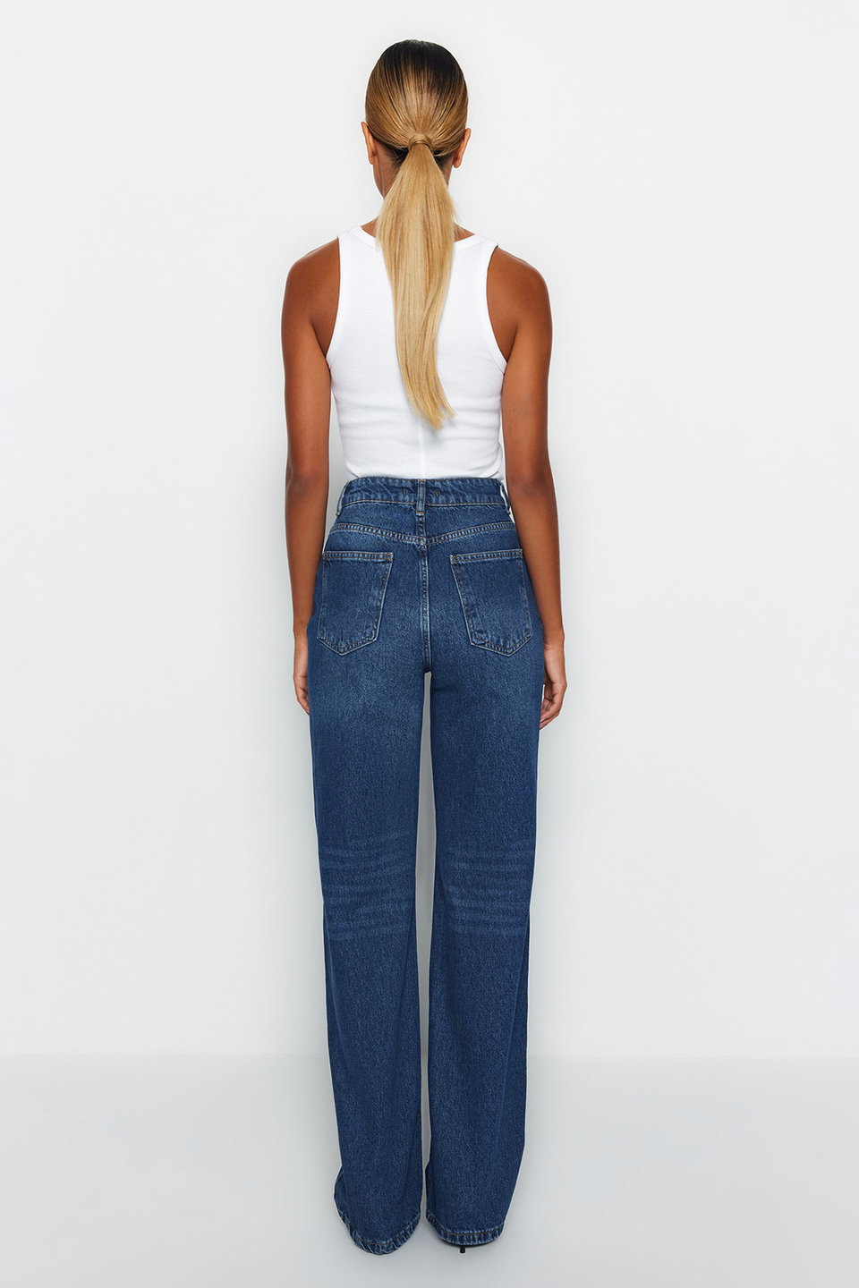 High Waist Wide Leg Wide Leg Jeans Twoaw24Je00074