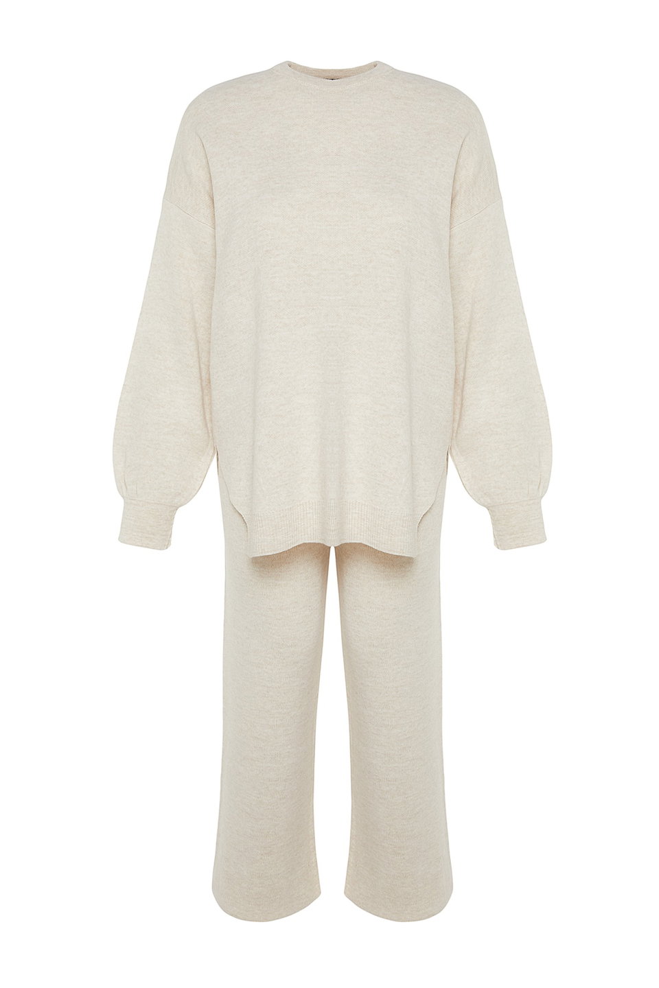 Wide Fit Balloon Sleeve Knitwear Two Piece Set TWOAW24AU00067
