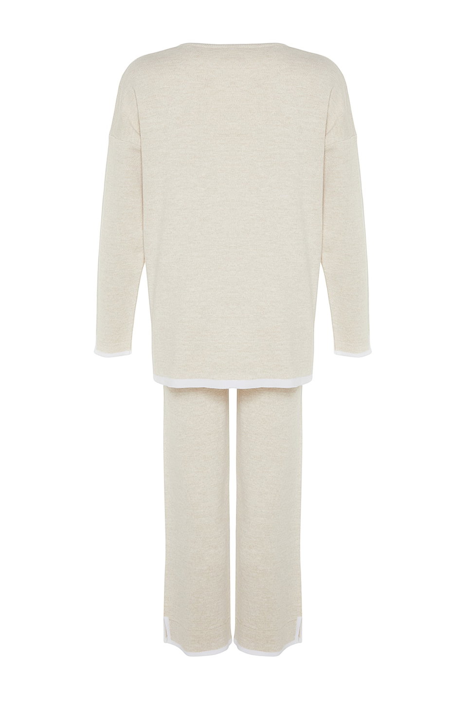Wide Fit Contrast Color Knitwear Two Piece Set TWOAW24AU00062