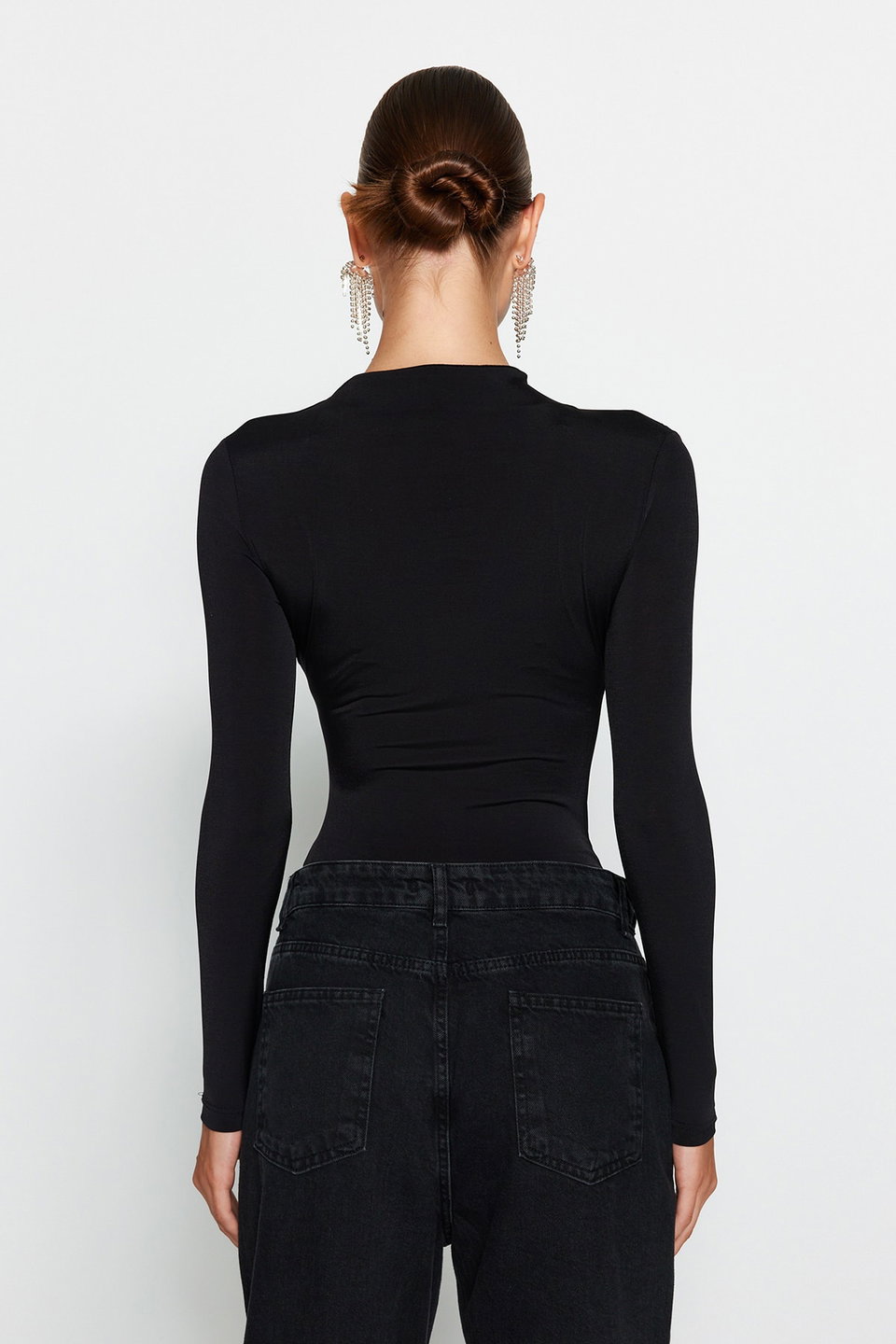 Fitted Collar Detailed Bodysuit TPRAW24BD00008