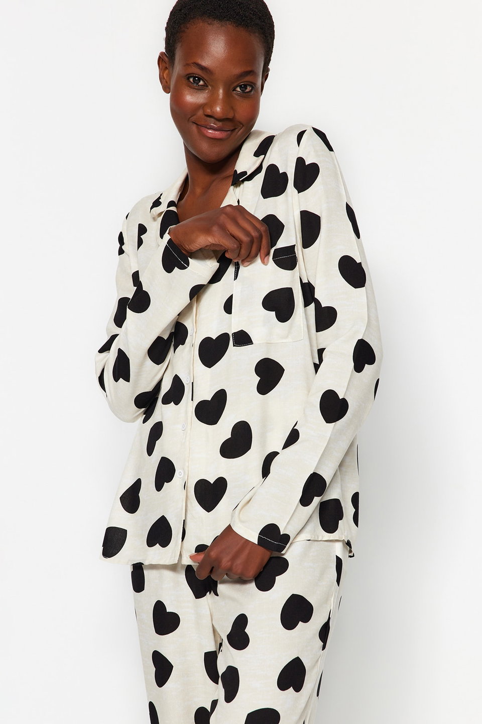 Women's Mini Me/Mother Daughter Heart Viscose Woven Pajamas Set Thmaw21Pt0936