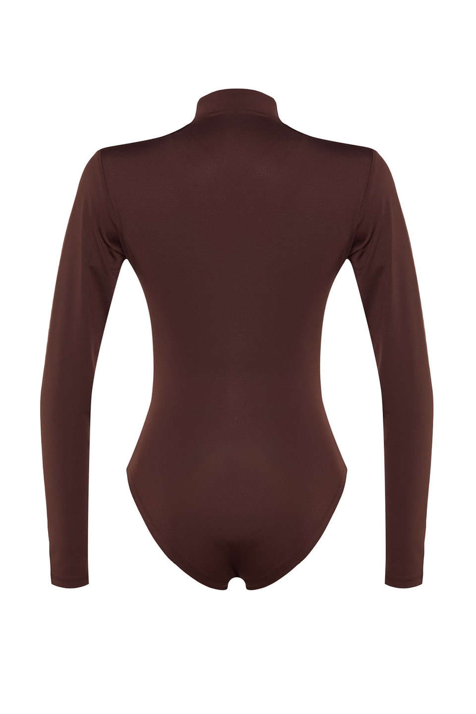Drawstring Detailed Stand-Up Collar, Stretchy Knitted Bodysuit TWOAW24BD00014