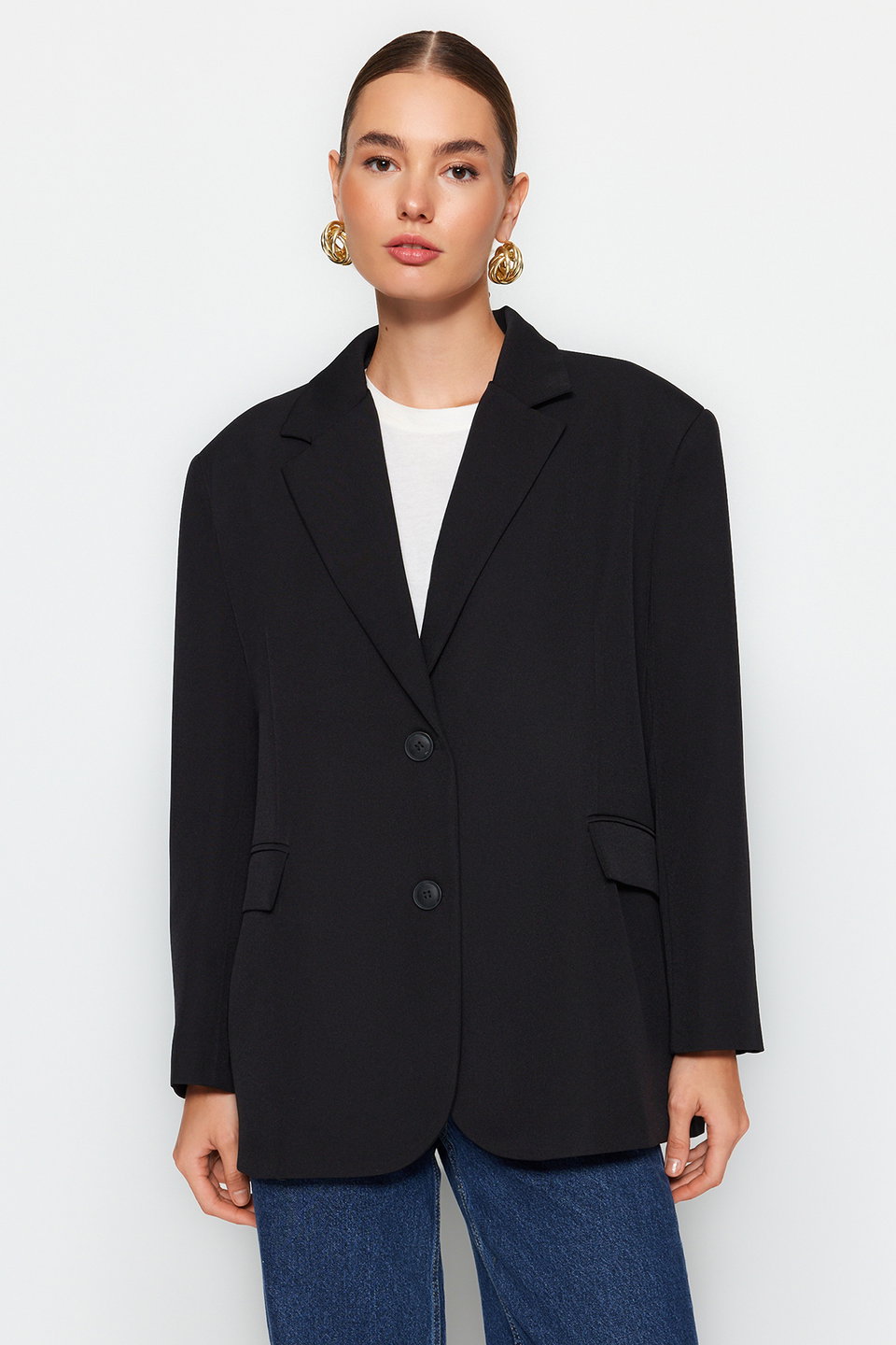 Woven Extra Oversize Blazer Jacket TWOAW24BC00107