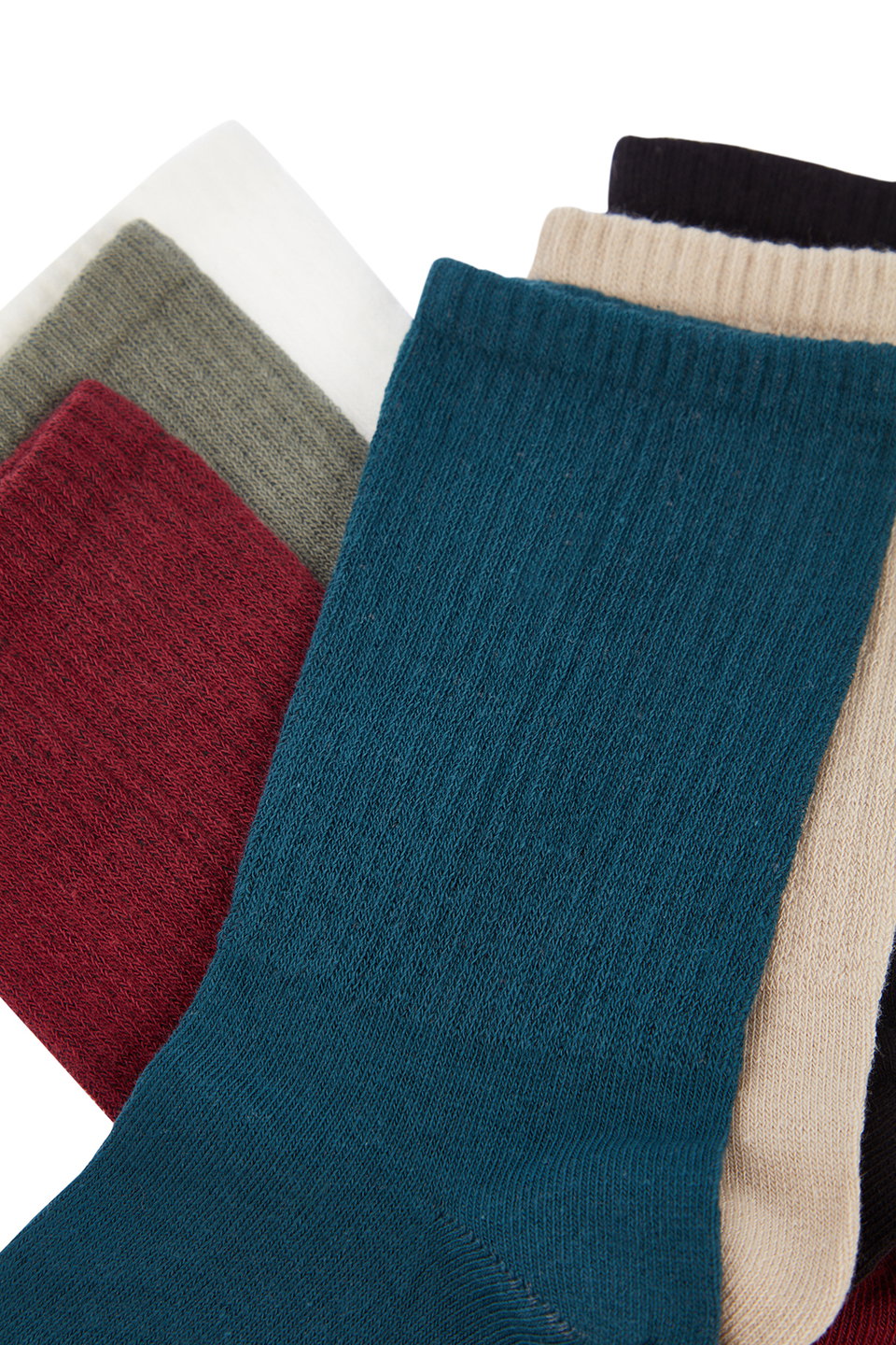 Multi-Colored 6-Pack Solid Color College Socks TMNAW24CO00029