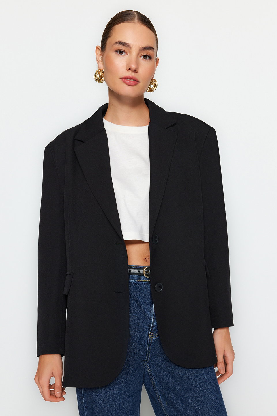 Woven Extra Oversize Blazer Jacket TWOAW24BC00107